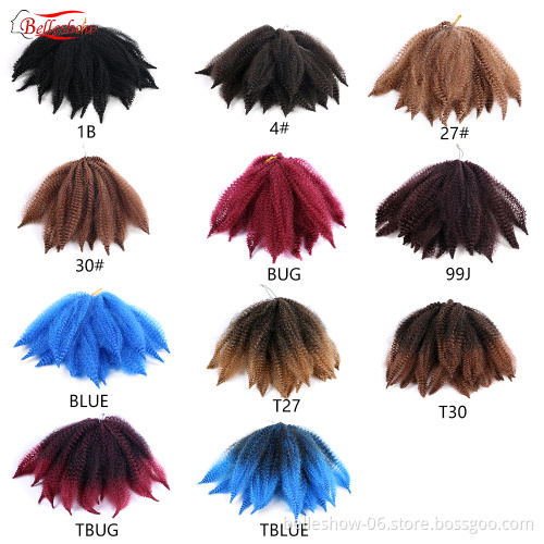 Hot sell  Twist Synthetic Braiding Hair Crochet Extensions Small marley hair Afro Kinky Marley Braids